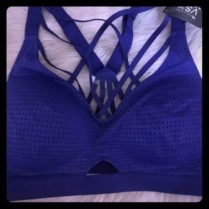 Victoria Secret blue strappy sports bra